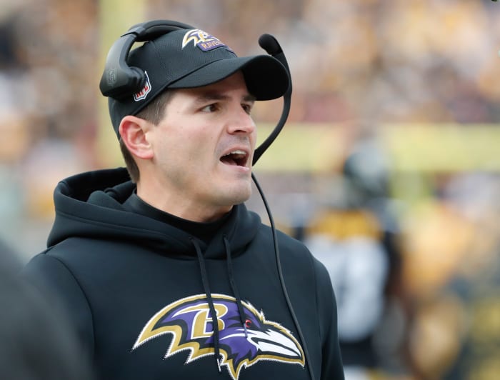 Mike Macdonald is in his second season as the Ravens' defensive coordinator.